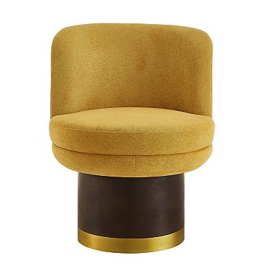 Trikiousd 360 Swivel Accent Chair Upholstered Chenille Barrel Chair Round Chair