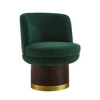 Trikiousd 360 Swivel Accent Chair Upholstered Chenille Barrel Chair Round Chair