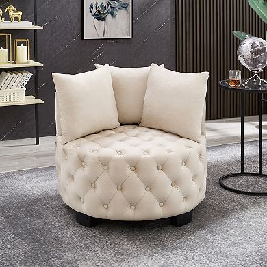 Trikiousd Contemporary Tufted Accent Chair Upholstered Leisure Club Chair