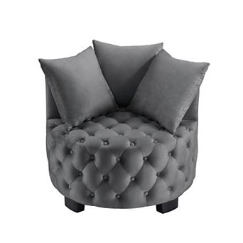 Trikiousd Contemporary Tufted Accent Chair Upholstered Leisure Club Chair