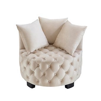 Trikiousd Contemporary Tufted Accent Chair Upholstered Leisure Club Chair