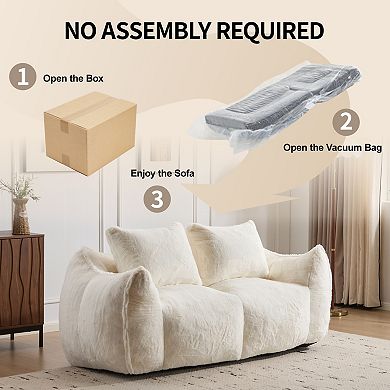 Trikiousd Giant Bean Bag Sofa Loveseat Oversized Chaise Lounge Chair