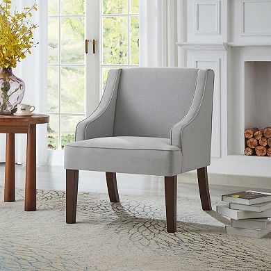 Trikiousd Mid Century Modern Accent Chair with Solid Wood Legs Upholstered Armchair