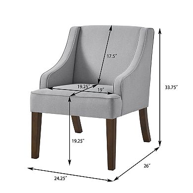 Trikiousd Mid Century Modern Accent Chair with Solid Wood Legs Upholstered Armchair