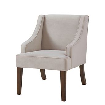 Trikiousd Mid Century Modern Accent Chair with Solid Wood Legs Upholstered Armchair