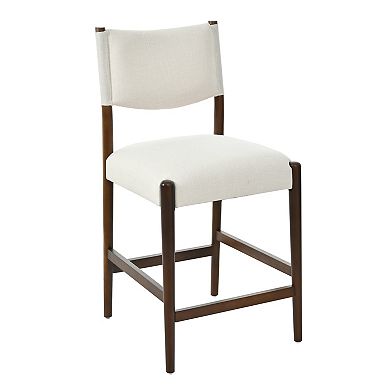 Trikiousd 26.4 Inch Solid Wood Counter Height Bar Stools Set of 2 Upholstered Kitchen Chairs