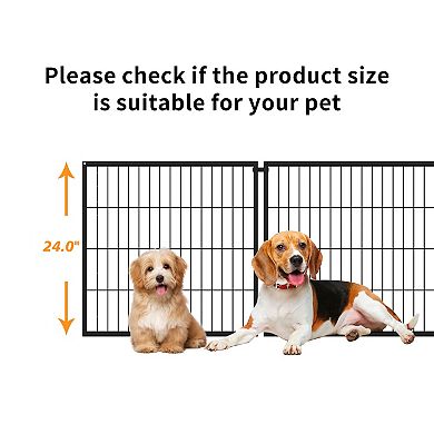Trikiousd 48" Large Dog Cage Metal Indoor Kennel with Top Cover