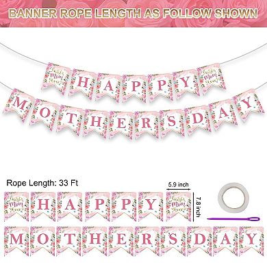 Best Mom Ever Pink Banner for Mother's Day