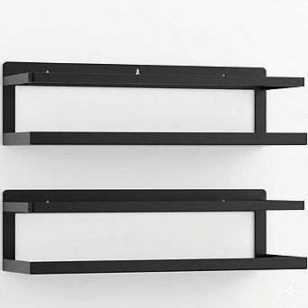 2-Pack Magnetic Refrigerator Spice Rack Shelf, Kitchen Organizer Storage