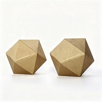 Gold Sphere Bookends, Modern Decor