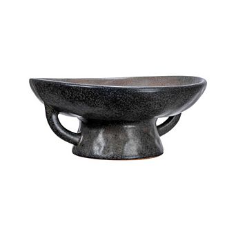 Stoneware Decorative Bowl with Reactive Glaze