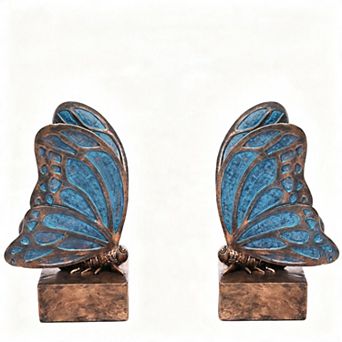 Vintage Butterfly Resin Bookends