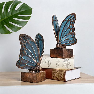 Vintage Butterfly Resin Bookends