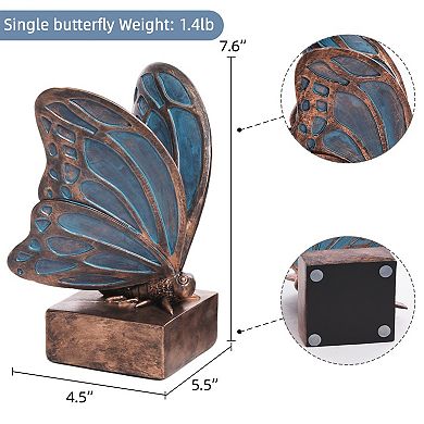 Vintage Butterfly Resin Bookends