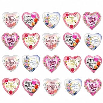 20 pc Heart Shaped Mother's Day Balloons