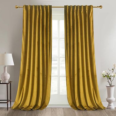 Velvet Blackout Curtains, Thermal Insulated Back Tab Panels
