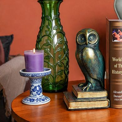 Owl Bronze Bookends, Anti-Slip Base