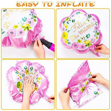 12Pcs Premium Heart-Shaped Mother's Day Balloons