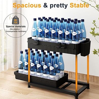 3-Pack 2-Tier Under Sink Organizer, Sliding Drawer Multi-Purpose Storage