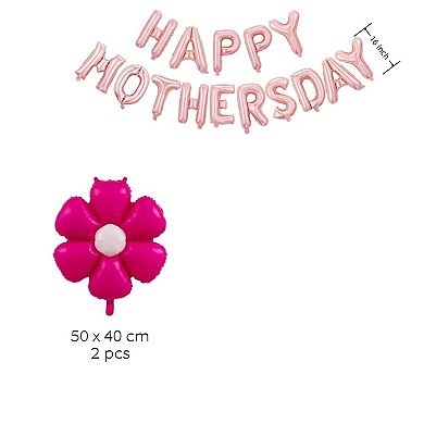 Hot Pink Daisy Mother's Day Balloon Set