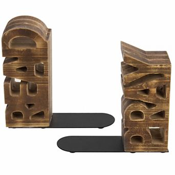 Wooden Bookends, Library Desk Decor