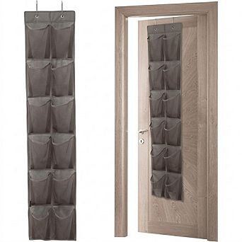 Over The Door Shoe Organizer with 12 Large Pockets Hanging Storage Rack