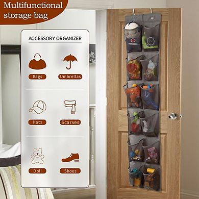 Over The Door Shoe Organizer with 12 Large Pockets Hanging Storage Rack