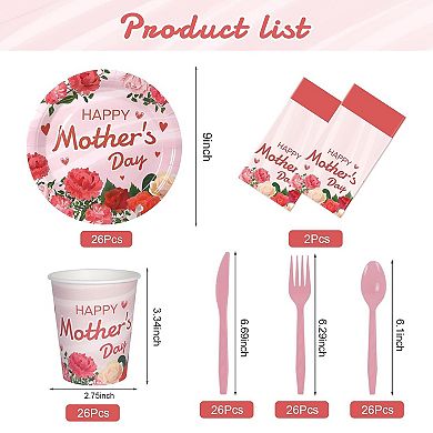 Mothers Day Party Set, 132 Pcs for 26