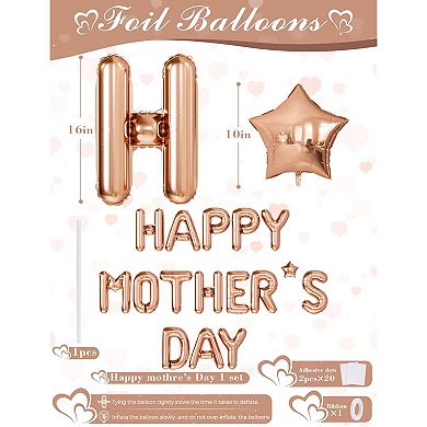 Rose Gold Happy Mother's Day Balloon Set