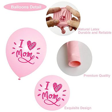 12 PCS Mom Balloons for Mother's Day Party