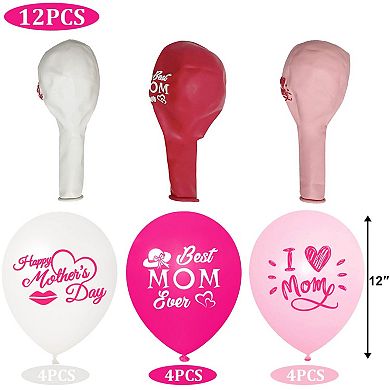 12 PCS Mom Balloons for Mother's Day Party