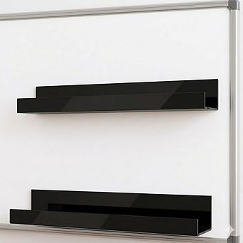 2-Pack Acrylic Magnetic Shelf Organizer for Whiteboard and Fridge Storage