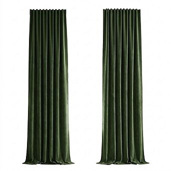 Velvet Blackout Curtains Thermal Insulated Drapes for Bedroom & Living Room