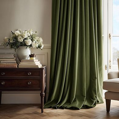 Velvet Blackout Curtains, Thermal Insulated Soundproof Back Tab Panels