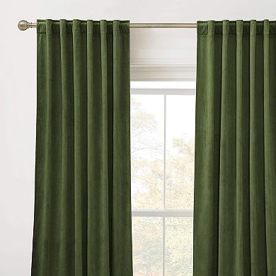 Velvet Room Darkening Curtains, Thermal Insulated Back Tab Panels