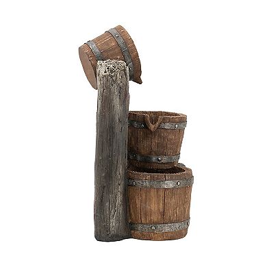 Decorative Two-Tiered Water Fountain with Woodland Animal Design