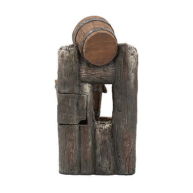 Decorative Two-Tiered Water Fountain with Woodland Animal Design