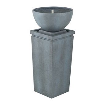 Antique Water Pump Design Water Fountain with LED Light for Patio