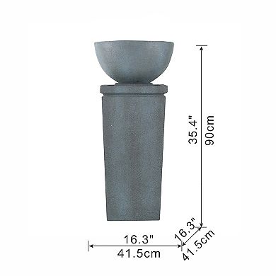 Antique Water Pump Design Water Fountain with LED Light for Patio