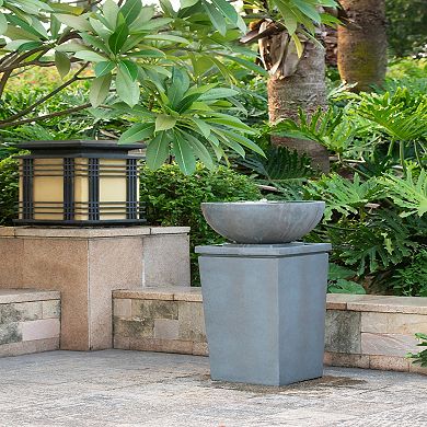 Antique Water Pump Design Water Fountain with LED Light for Patio