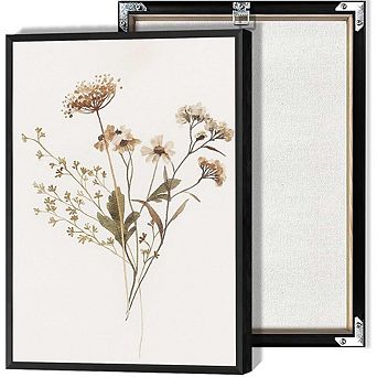 Watercolor Floral Canvas Wall Art Neutral Botanical Boho Prints Decor
