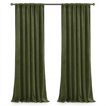 Velvet Blackout Curtains Thermal Insulated Drapes for Bedroom & Living Room