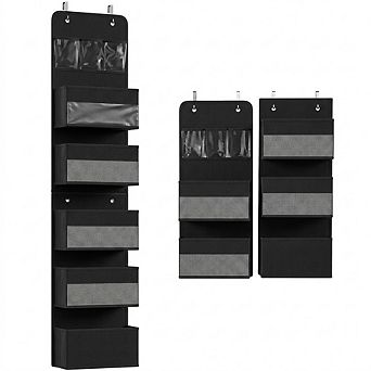 Over Door 6-Shelf Hanging Organizer for Closet and Bathroom Storage set of 2