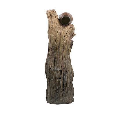 Cement Round Water Fountain with Light and Pump for Garden Decor
