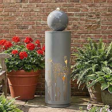 2-Tier Classic Pedestal Cascading Water Fountain for Garden Decor