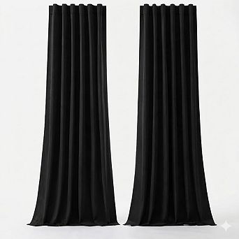 Velvet Blackout Curtains Thermal Insulated Drapes for Bedroom & Living Room