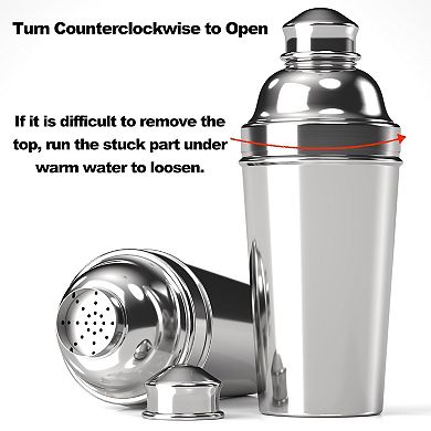 60oz Stainless Steel Cocktail Shaker with Strainer - Professional Margarita Mixer