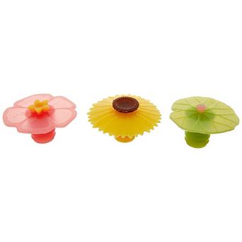 Flower-Shaped Silicone Sink Strainer & Drain Stopper (3-Pack)