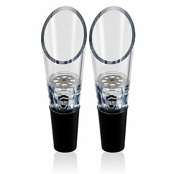 Premium Wine Aerator Pourer Spout (2-Pack) Enhances Flavor & Aroma, No-Drip Design