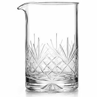 Premium 24oz Crystal Cocktail Mixing Glass Solid Bottom Bartender Tool for Stirring Drinks